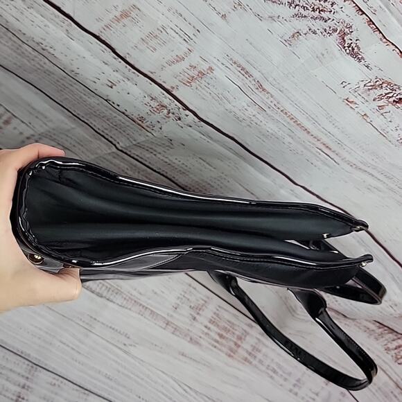 Aimee Kestenberg Black Nylon Shoulder Bag Double Handle Purse Travel Heston Bag - Picture 7 of 16